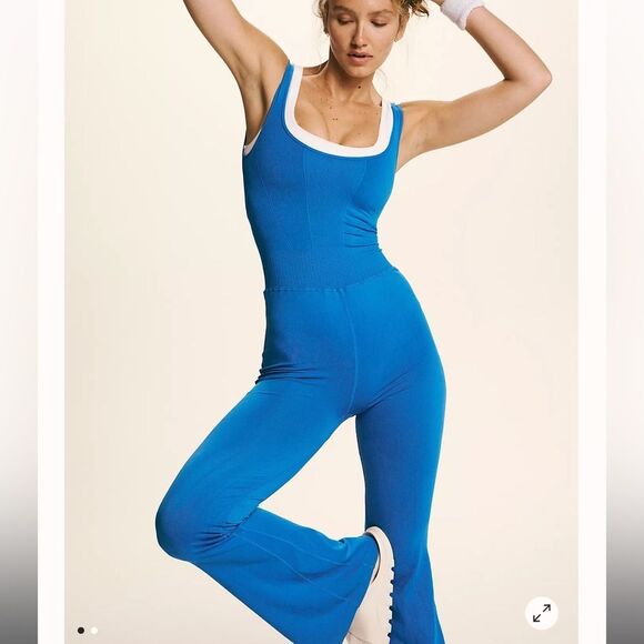 Free People Pants - FREE PEOPLE | ✨NWOT✨ Good Karma Flared Onesie in Mid Atlantic *